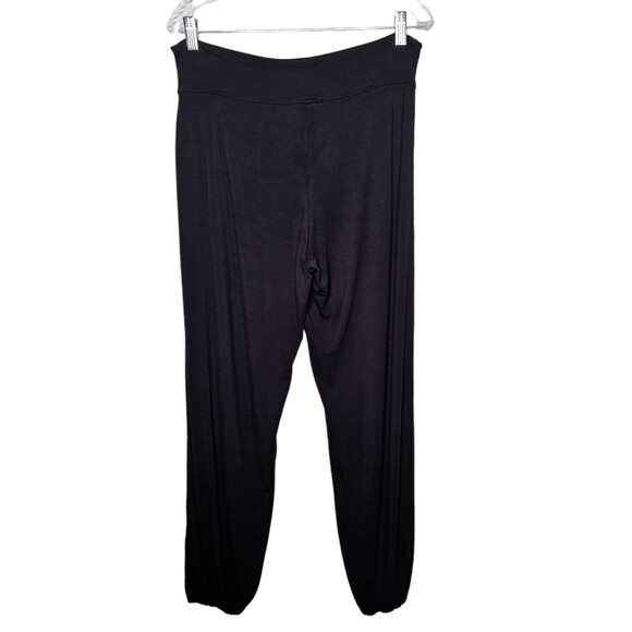 SOLD. BAREFOOT DREAMS Luxe Milk Jersey Black Lounge Pants Joggers Women's Medium - Picture 6 of 8